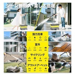 高圧洗浄機 20L折り畳み バケツ 国内洗浄店監修 8MPa コードレス 充電式 折りたたみ式　折り畳みの画像