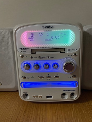 コンポ　Victor　UX-QM7　CD MD USB コンポ Victor UX-QM7 CD MD USB マイクロコンポーネントMD
