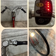 🌸超お買い得🌸美品🌸室内保管🌈バッテリー良好🌸パナソニック　ビビ　🌸電動自転車レッド06の画像