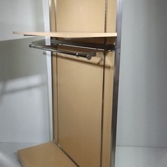 パネル式ハンガーラック・１段ハンガー・洋服掛け・キャスター付き・０５の画像