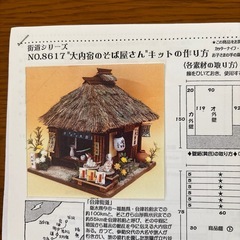 『差し上げます』　ミニチュア "大内宿のそば屋さん"セット　ミニチュアの画像