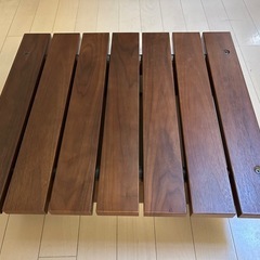 オットマン スツール 本革  ウォールナット  の画像