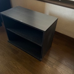 飾り棚　カラーボックス　2段　黒の画像