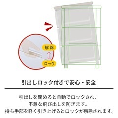値下げ　チェスト フィッツプラス メッシュ  ホワイト3段 幅75×奥行41×高さ66cm キャスター付き　FM7503 プラスチック 引き出し の画像