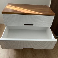 値下げ　チェスト フィッツプラス メッシュ  ホワイト3段 幅75×奥行41×高さ66cm キャスター付き　FM7503 プラスチック 引き出し の画像
