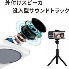 Beneci 自撮りモニター 外付けスピーカースマホ自撮り ライブ再生 ABS+シリコンの組み合わせ 軽量でポータブル I0Sシステム9.0以上 Android 2.0以上 MagicOSシステム4.0以上 スマホVlog自撮りモニター画面 TikTok写真の画像