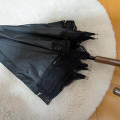 日傘　黒　レースの画像