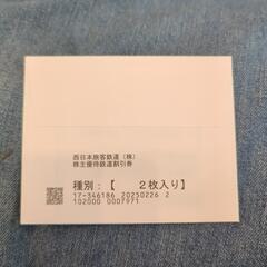JR株主優待鉄道割引券の画像
