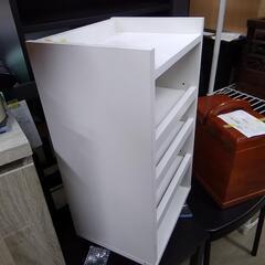 木製ラック 白 キャスター付 85247の画像