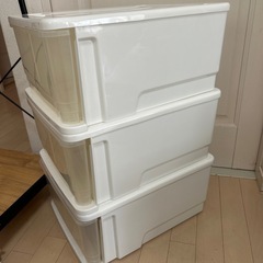 ニトリ　小物収納ケース FD(Lサイズ) 3個セットの画像