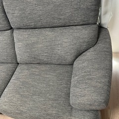 ニトリ　3人掛け布張りソファ(NポケットA13 DR-GY)の画像