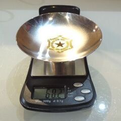 純銀 銀杯 約68.2g 直径90mm 札幌市20年勤続 元箱あり 札幌市徽章 記念銀杯 盃 酒器 オブジェ 札幌市 東区 新道東店の画像