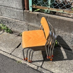 4点セット 幼稚園椅子 保育園椅子 椅子 チェア イス　ビンテージ の画像