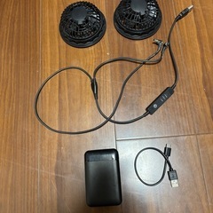 空調服ファン付ウェアバッテリー付フルセット　ベストＬサイズの画像