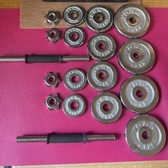 クロームメッキダンベルセット中古の画像