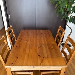 直接取引優先】IKEAダイニングテーブルとチェア4脚セット