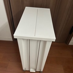 KEYUCA両開きダストボックス LL（45L） ゴミ箱 ホワイトの画像