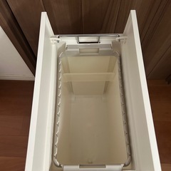 KEYUCA両開きダストボックス LL（45L） ゴミ箱 ホワイトの画像