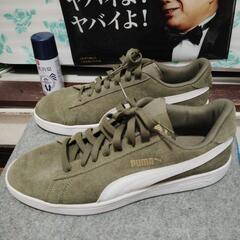 激安👟美品🟢おしゃれな🐆プ−マ−スニカー⏩️27/5センチ☠️⭕️消臭＆除菌スプレーつき🙆‍♀️簡易除菌ずみ。の画像