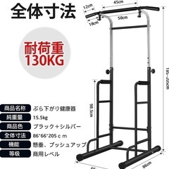 ぶら下がり健康具  懸垂、物干しに使えます！の画像