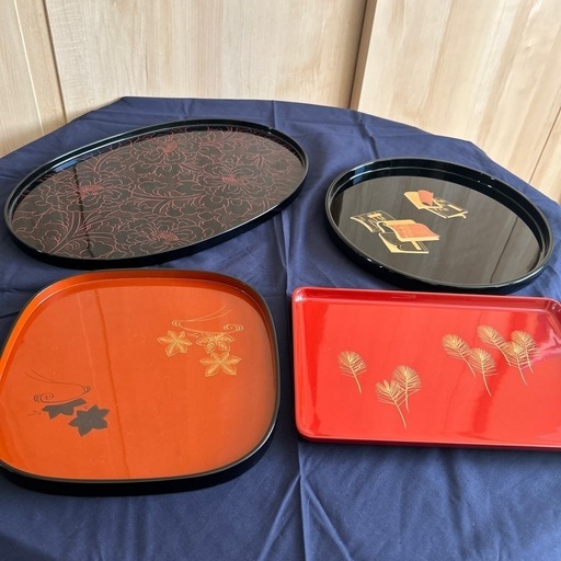 未使用　輪島塗　お盆　　まとめ売り