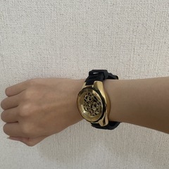 MICHELE ミッシェル メンズ腕時計 クロノグラフ 豹柄文字盤 ラバーベルト 箱・ギャランティ付 稼働品の画像