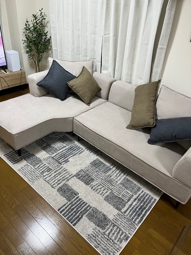 【未使用品】カウチソファ 関家具 コモル
