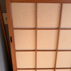 木製障子 2枚セット 格子デザイン　古民家カフェ　リフォーム　DIYの画像