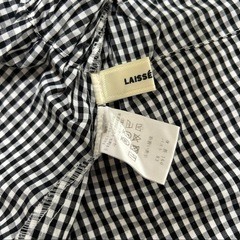 LAISSÉ ギンガムチェック ノースリーブシャツ Mの画像