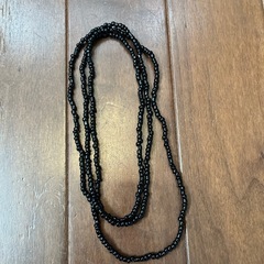 黒色　ビーズ　ネックレスセットの画像