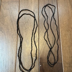 黒色　ビーズ　ネックレスセットの画像