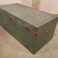 昭和の蓋付き収納箱 青・赤の画像