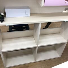 ★リユースのサカイ春日部店★KJ11630  学習机 ナチュラル/ピンク H119×W95×D75 クリーニング済みの画像
