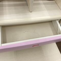 ★リユースのサカイ春日部店★KJ11630  学習机 ナチュラル/ピンク H119×W95×D75 クリーニング済みの画像