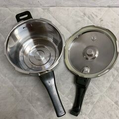 ホリシン ステンレス製 家庭用圧力鍋 3.0L 状態良好 片手鍋 調理器具 キッチン用品 鍋 圧力鍋 鍋内メモリ付 調理道具 Y2188の画像