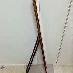 姿見　スタンドミラー　天然木　桐の画像