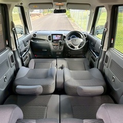 快適なターボ☆ Bluetooth対応ナビ付き☆月々1万円〜分割払い可❗️ 車検2年付き！【名義変更代込み】大人気☆スズキ スペーシア カスタム☆Bluetooth対応ナビ付き☆走行中DVD見れます☆ETC付き☆両側電動スライドドア☆ドラレコ☆スマートキー☆フルオートエアコン☆純正アルミ☆そのまま乗って帰れます‼️の画像