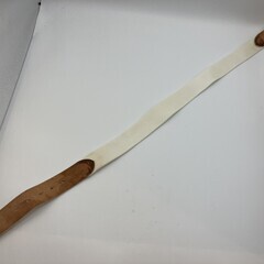 ルイヴィトン ベルト 白 レザー×キャンバス 全長94cm 幅4cm バックル直径6.3cm フランス製 難ありの画像