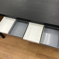 ★リユースのサカイ春日部店★KJ11632 ニトリ PCデスク ブラック H72×W108×D59 クリーニング済みの画像
