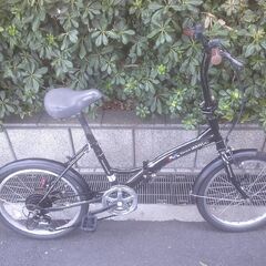 整備済み中古自転車　20インチ　税別￥8.980-　折り畳み自転車　外装６段　ブラック906の画像