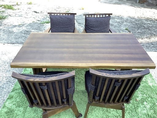 【リサイクルサービス八光】幅165㎝　ダイニングテーブル　ウィドゥ・スタイル　古都　T-495K