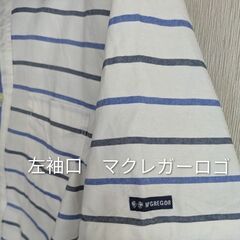 【数回着用】マクレガー　メンズ半袖ストライプシャツの画像