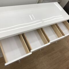★リユースのサカイ春日部店★KJ11636 サンウッディ サイドボード ホワイト H70×W120×D42 クリーニング済みの画像