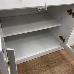 ★リユースのサカイ春日部店★KJ11636 サンウッディ サイドボード ホワイト H70×W120×D42 クリーニング済みの画像