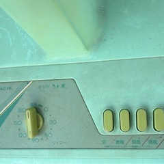 昭和レトロ　HITACHI H-31TS扇風機　グリーン　レトロカラー　動作品の画像