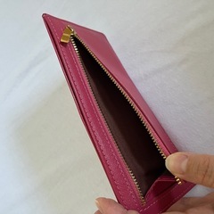 【美品】極薄長財布ローズピンクの画像