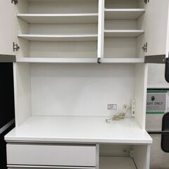 ★リユースのサカイ春日部店★KJ11638 ニトリ 食器棚 ホワイト H200×W99×D51 クリーニング済みの画像