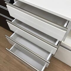 ★リユースのサカイ春日部店★KJ11638 ニトリ 食器棚 ホワイト H200×W99×D51 クリーニング済みの画像
