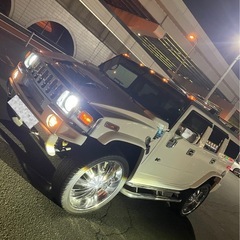 お値下げ︎︎しました😎早い者勝ちです！HUMMER ハマーH2 白 車検27年9月 丸々2年付‼️ 98000キロ！低走行！まだまだ走ります︎︎👍🏻︎︎の画像