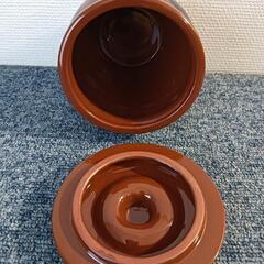 国産 甕(かめ) 壷 蓋付き 3合 / 540ml 常滑焼 日本製 山源窯 保存容器 陶器製の画像